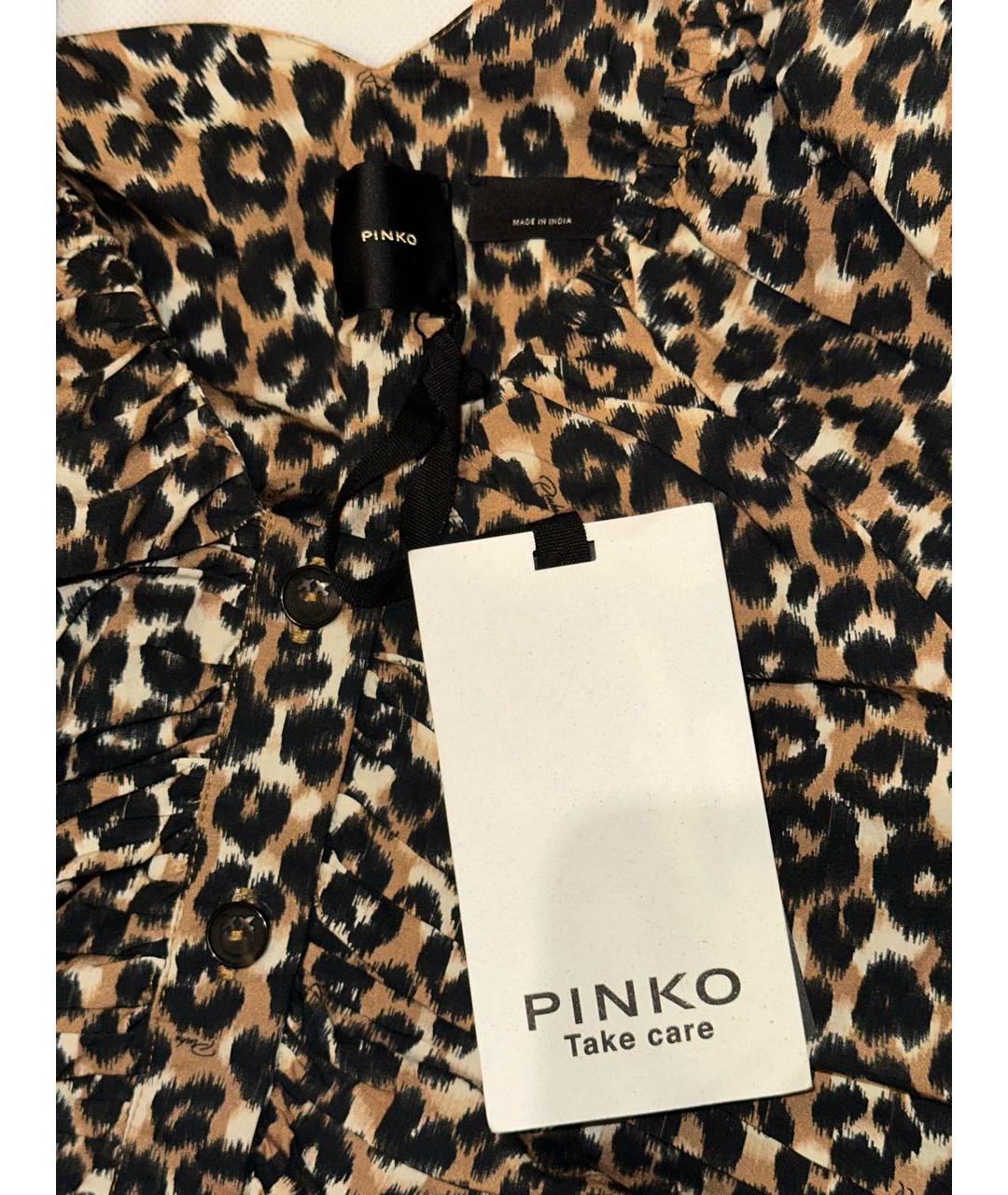 PINKO Коричневый хлопковый костюм с юбками, фото 3