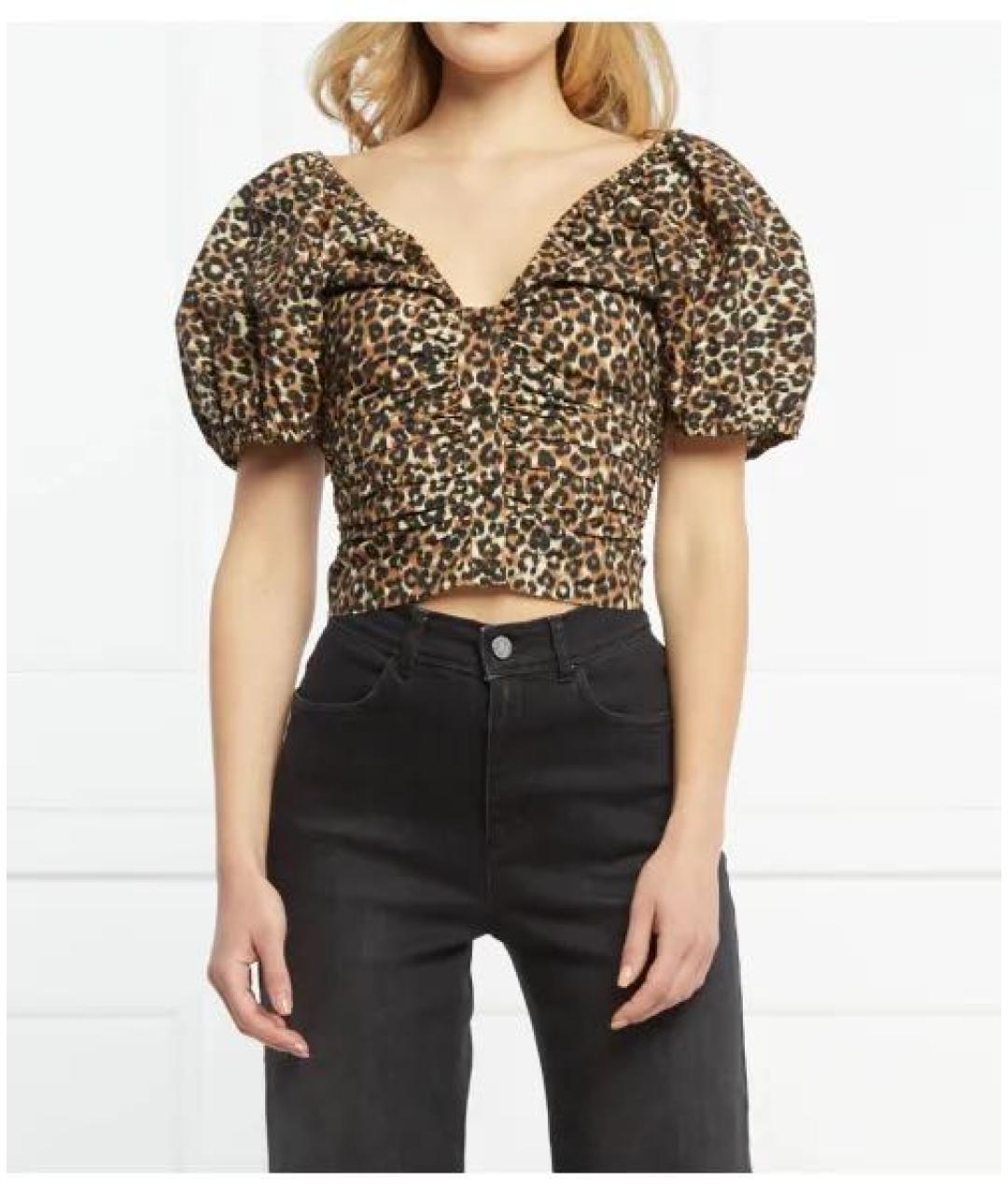 PINKO Коричневый хлопковый костюм с юбками, фото 8