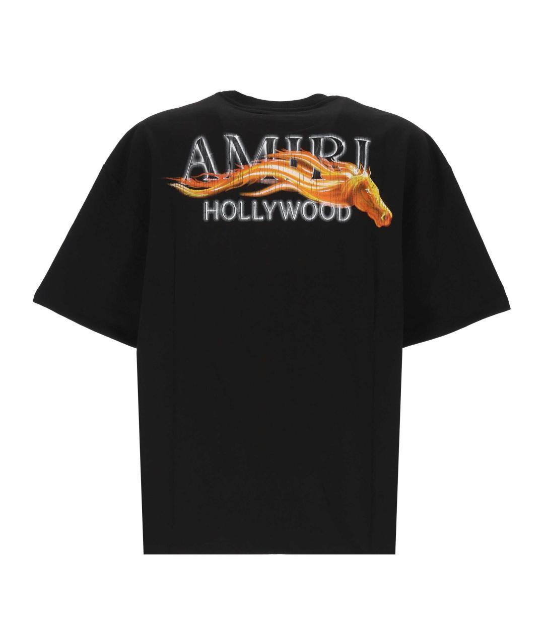 AMIRI Черная хлопковая футболка, фото 3