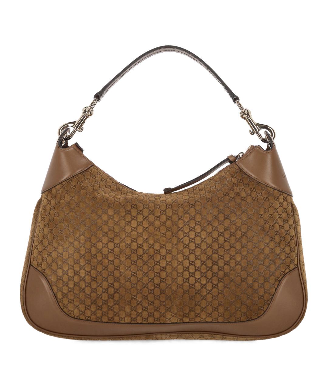 GUCCI Коричневая замшевая сумка через плечо, фото 3