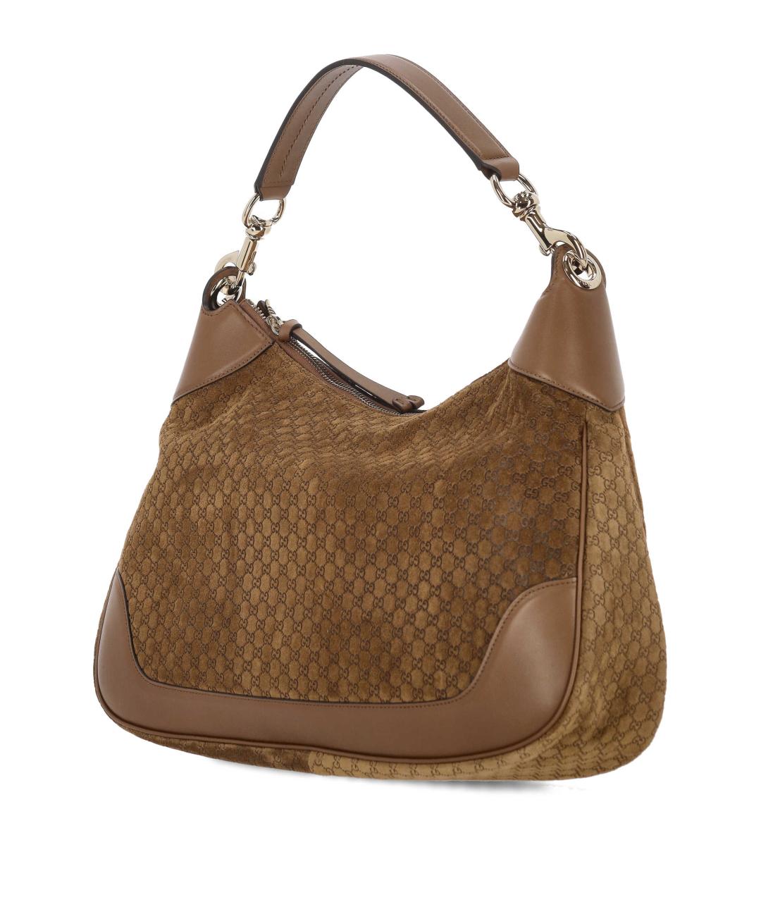 GUCCI Коричневая замшевая сумка через плечо, фото 2