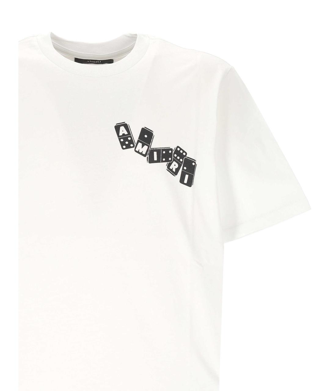 AMIRI Белая хлопковая футболка, фото 2