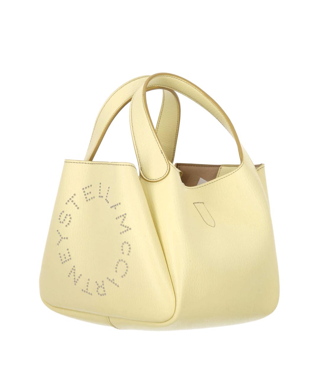 STELLA MCCARTNEY Желтая сумка тоут из искусственной кожи, фото 2