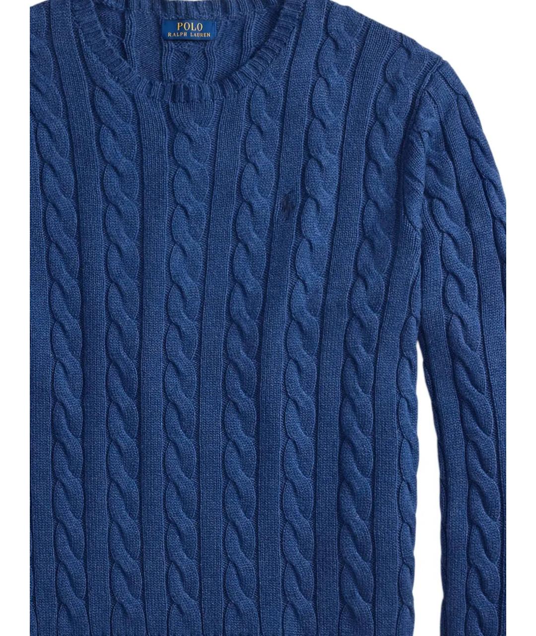 POLO RALPH LAUREN Синий хлопковый джемпер / свитер, фото 2