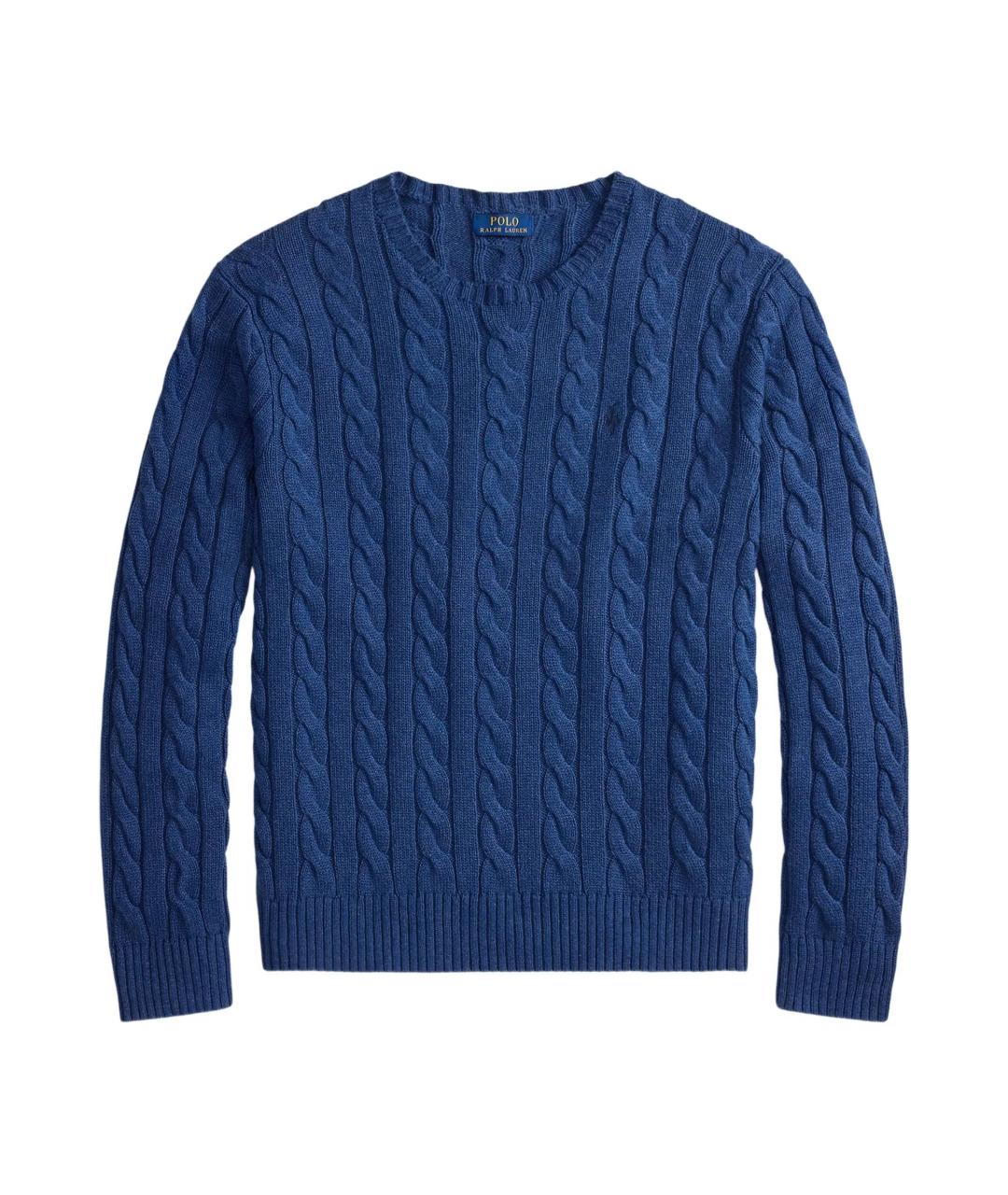 POLO RALPH LAUREN Синий хлопковый джемпер / свитер, фото 1