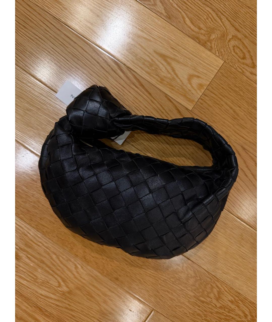 BOTTEGA VENETA Черная кожаная сумка с короткими ручками, фото 3