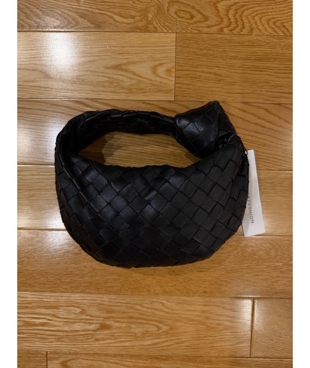 BOTTEGA VENETA Черная кожаная сумка с короткими ручками, фото 9