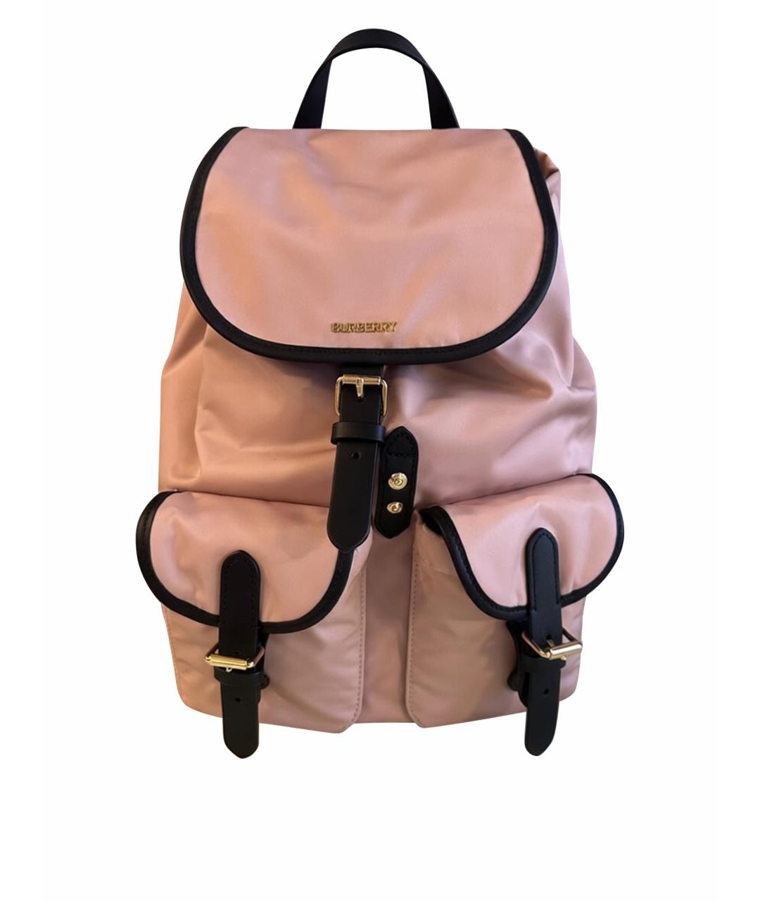 BURBERRY Розовый синтетический рюкзак, фото 1