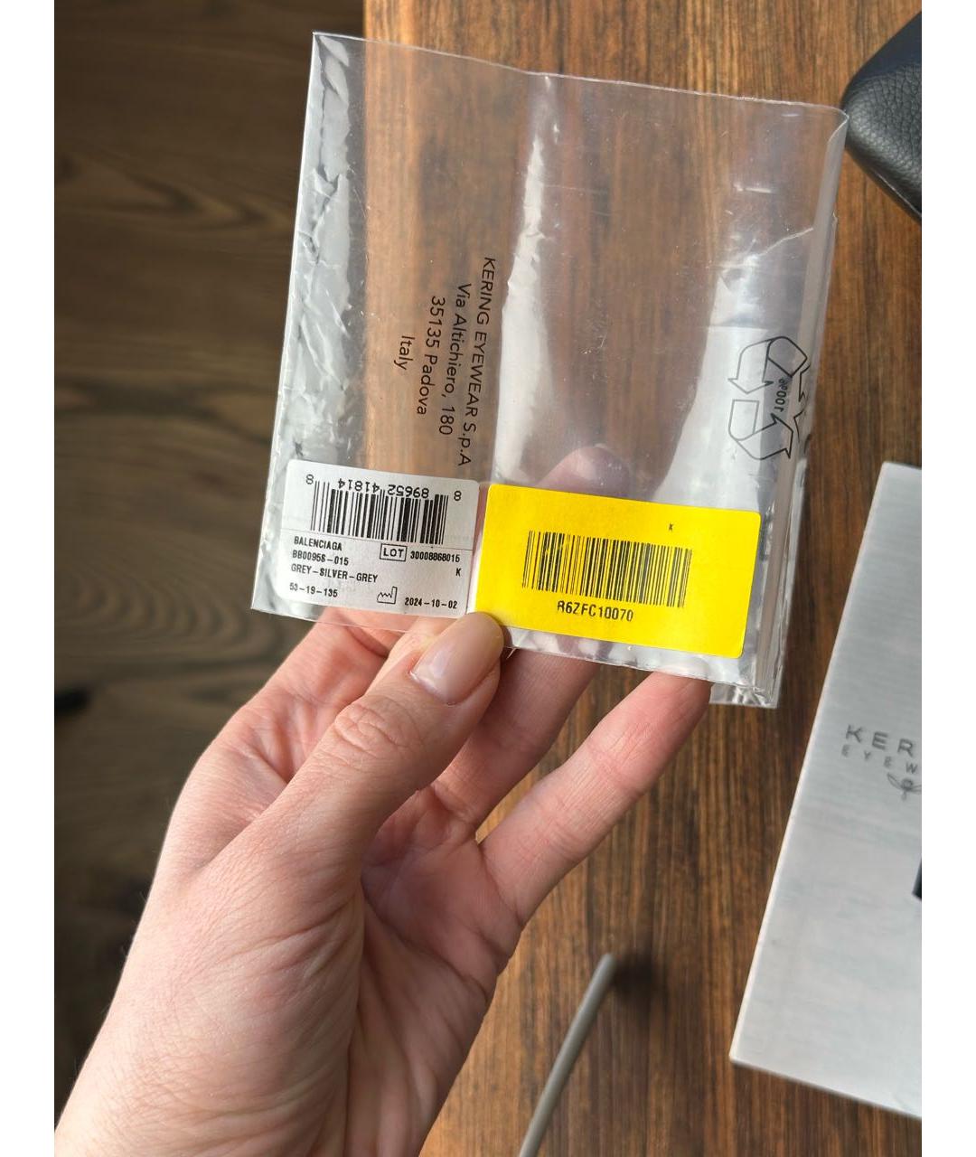 BALENCIAGA Серые солнцезащитные очки, фото 7