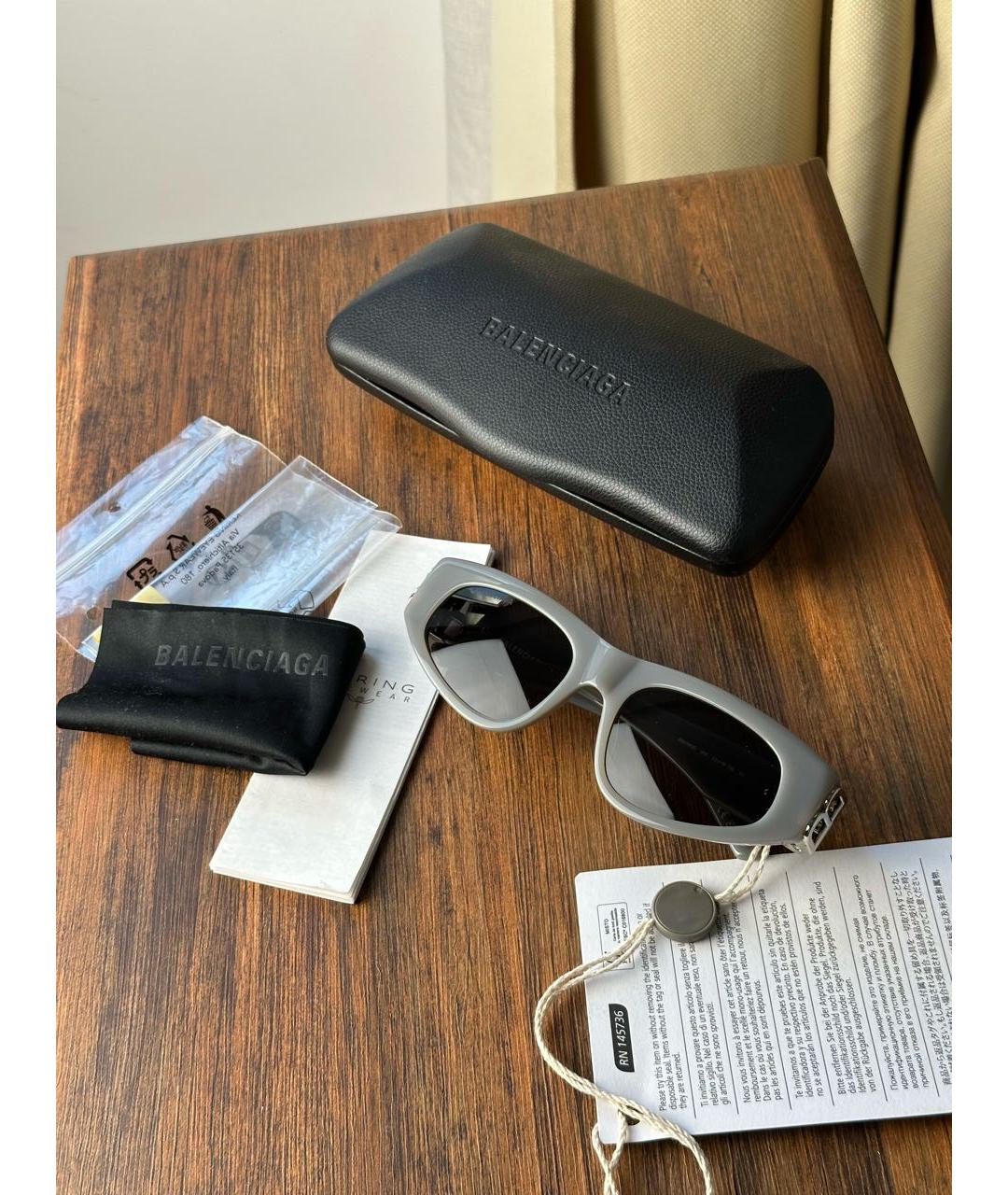 BALENCIAGA Серые солнцезащитные очки, фото 3