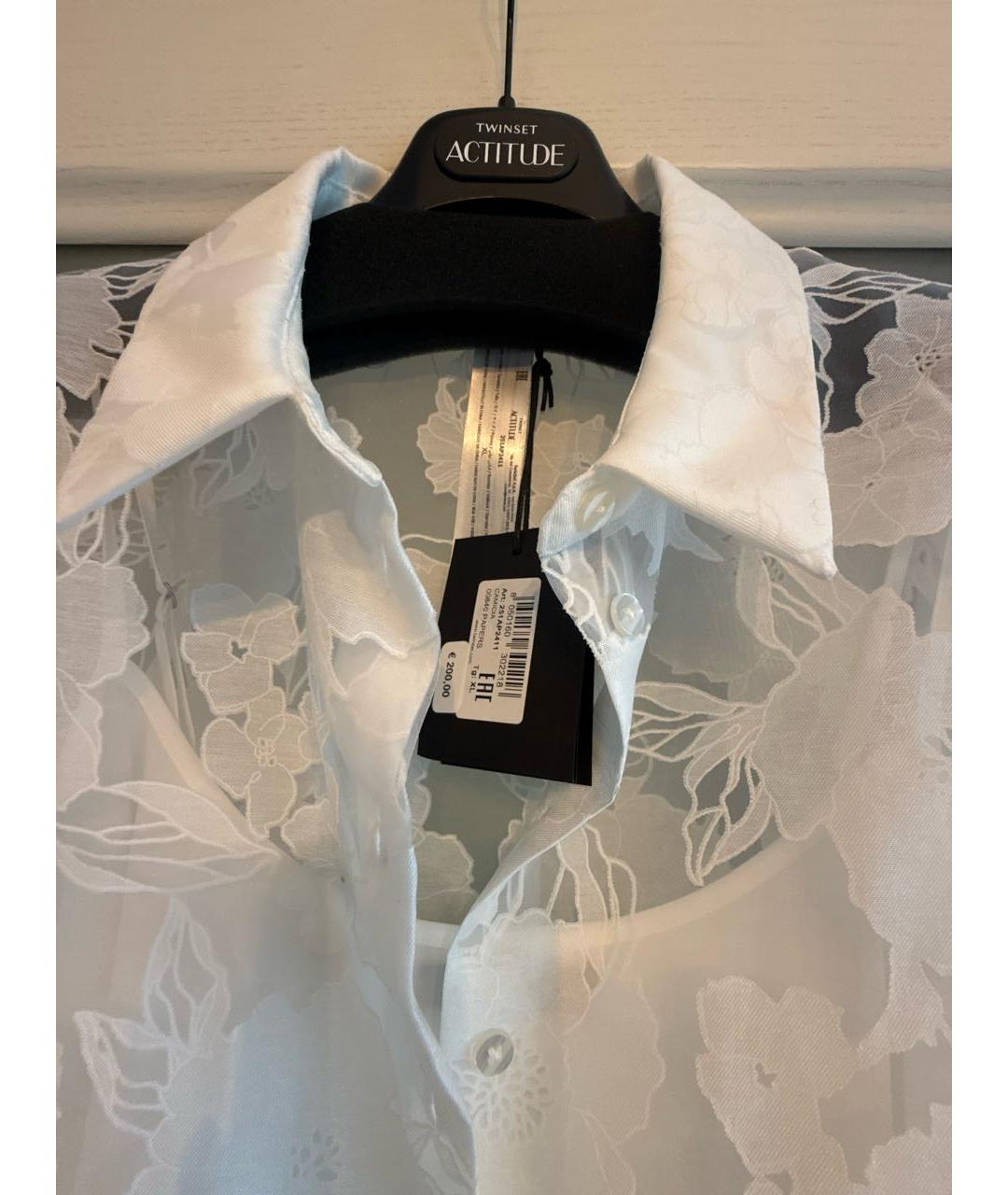 TWIN-SET Белая полиэстеровая блузы, фото 3