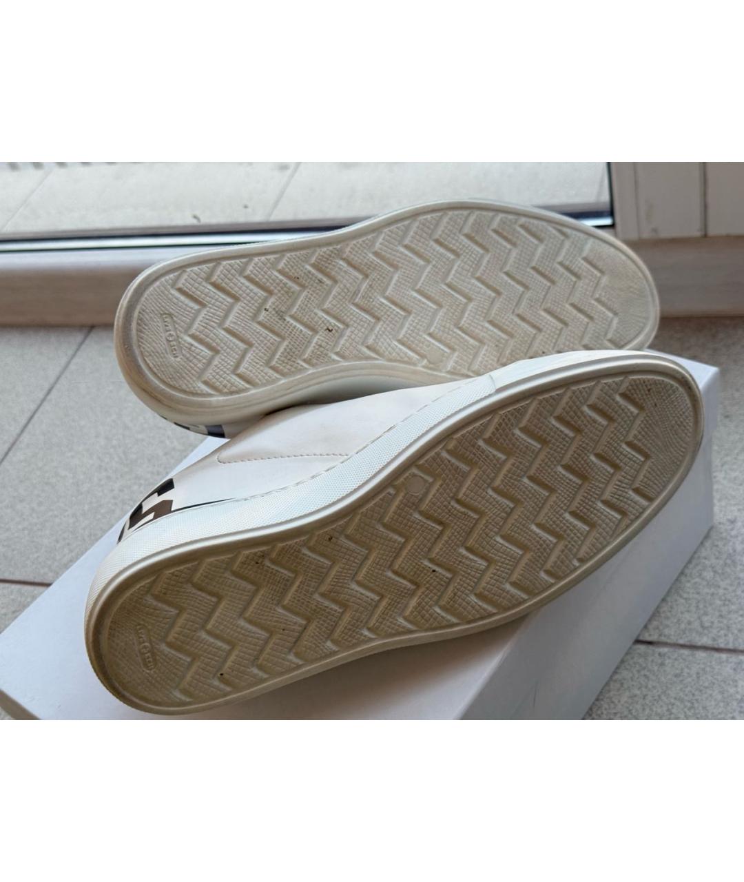 GCDS Белые кожаные кеды, фото 8