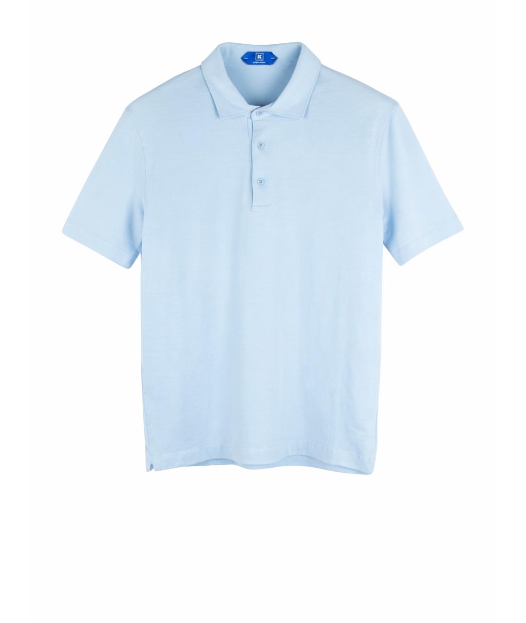 KIRED Голубое хлопковое поло с коротким рукавом, фото 1