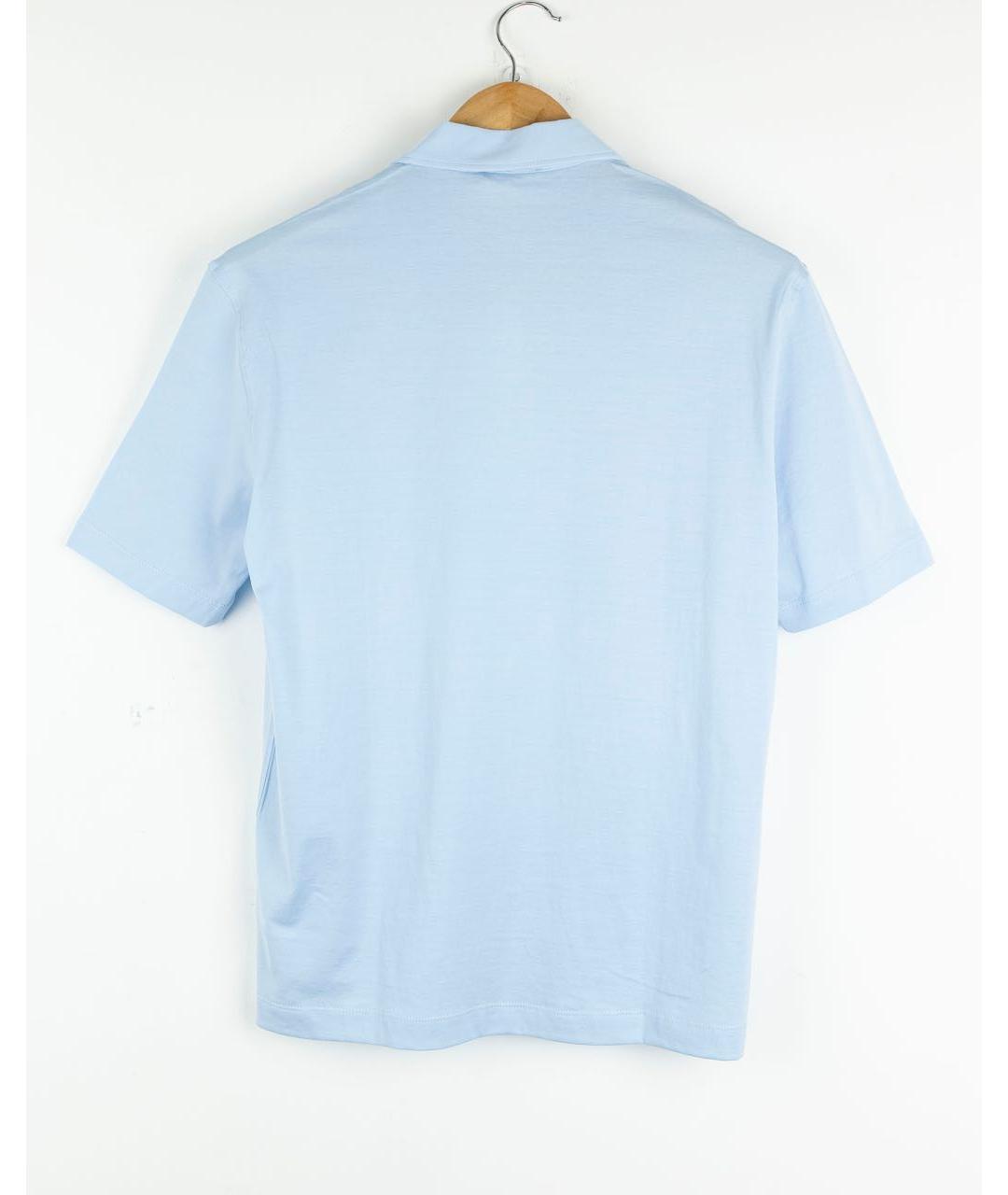 KIRED Голубое хлопковое поло с коротким рукавом, фото 2