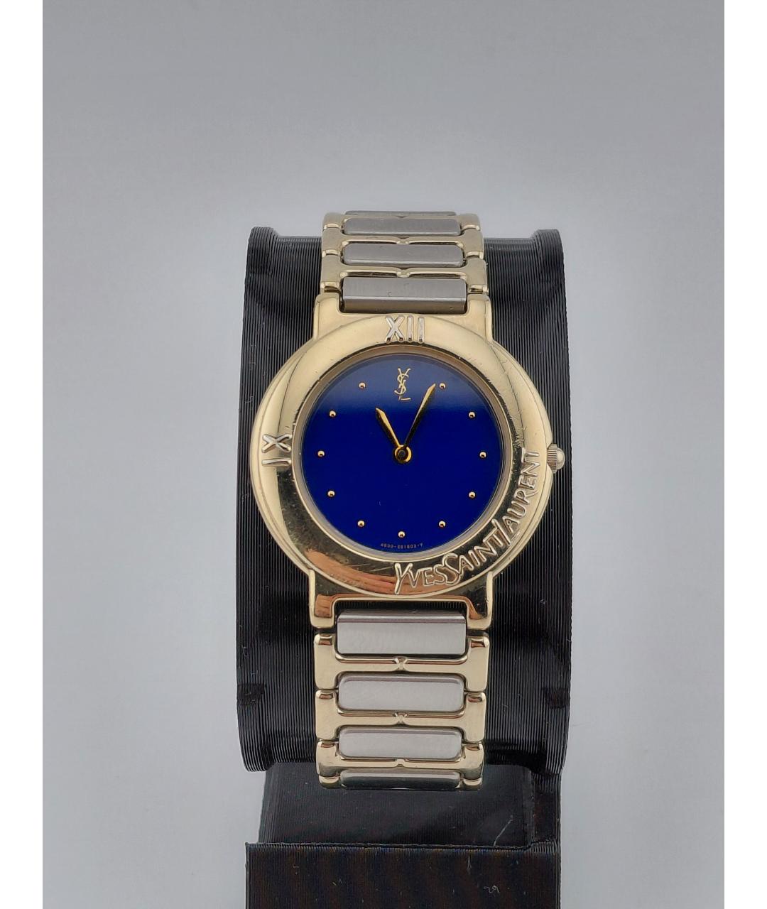 SAINT LAURENT Золотые стальные часы, фото 10