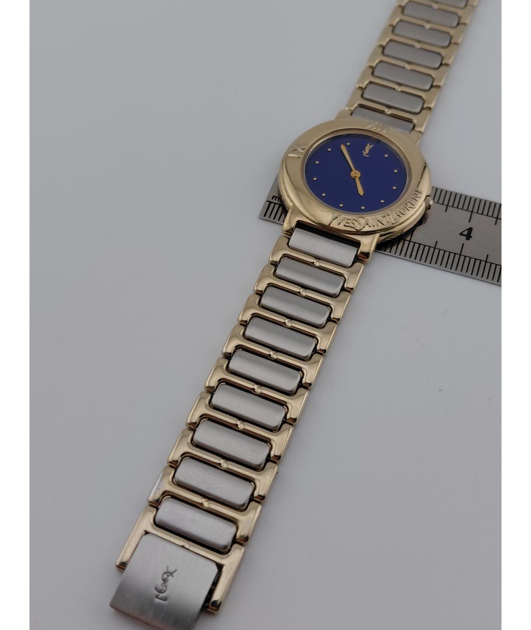 SAINT LAURENT Золотые стальные часы, фото 9