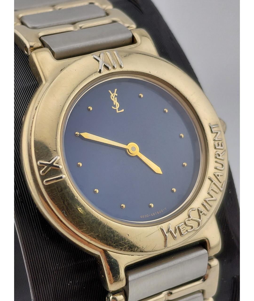 SAINT LAURENT Золотые стальные часы, фото 4