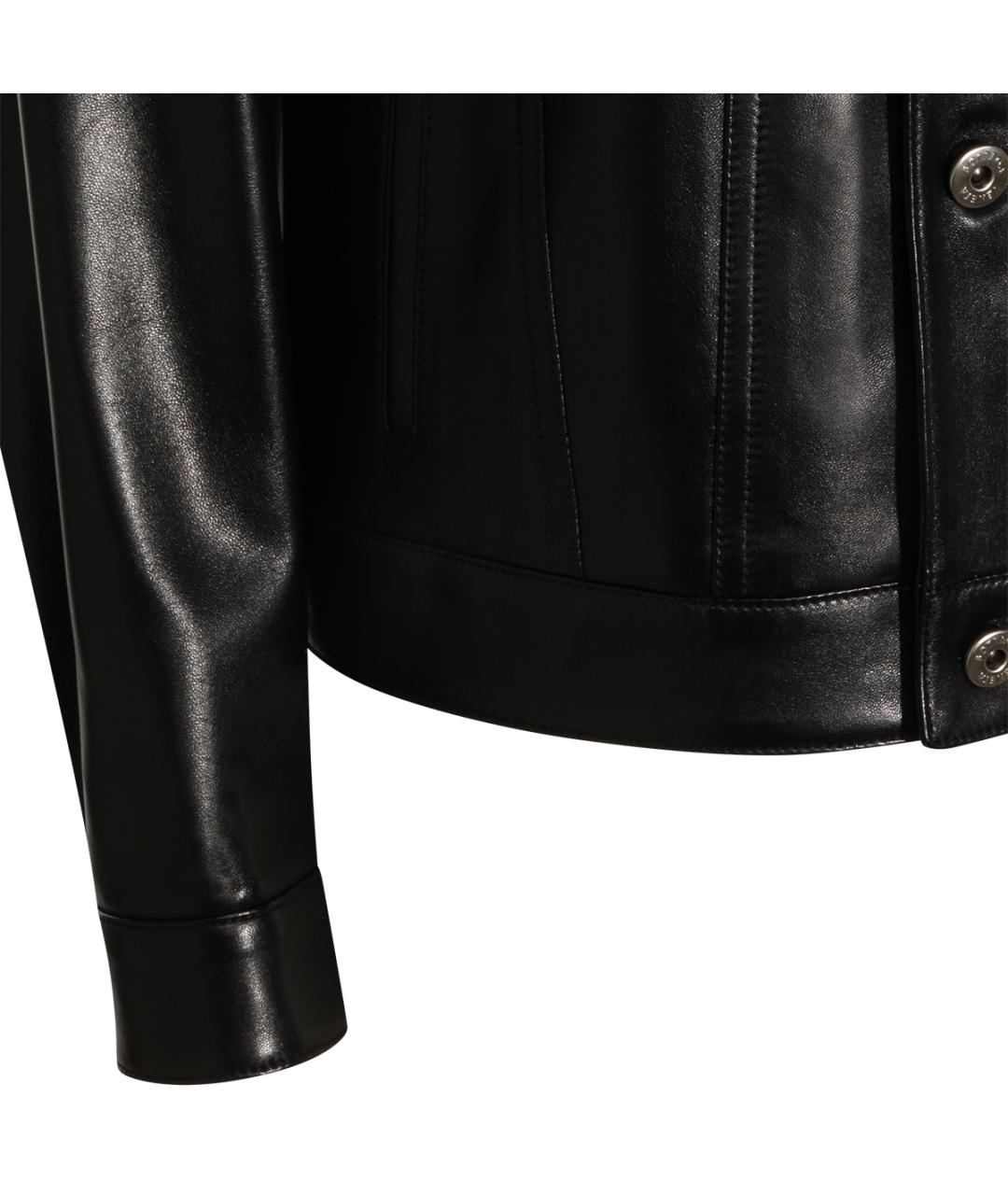BOTTEGA VENETA Черная кожаная куртка, фото 4