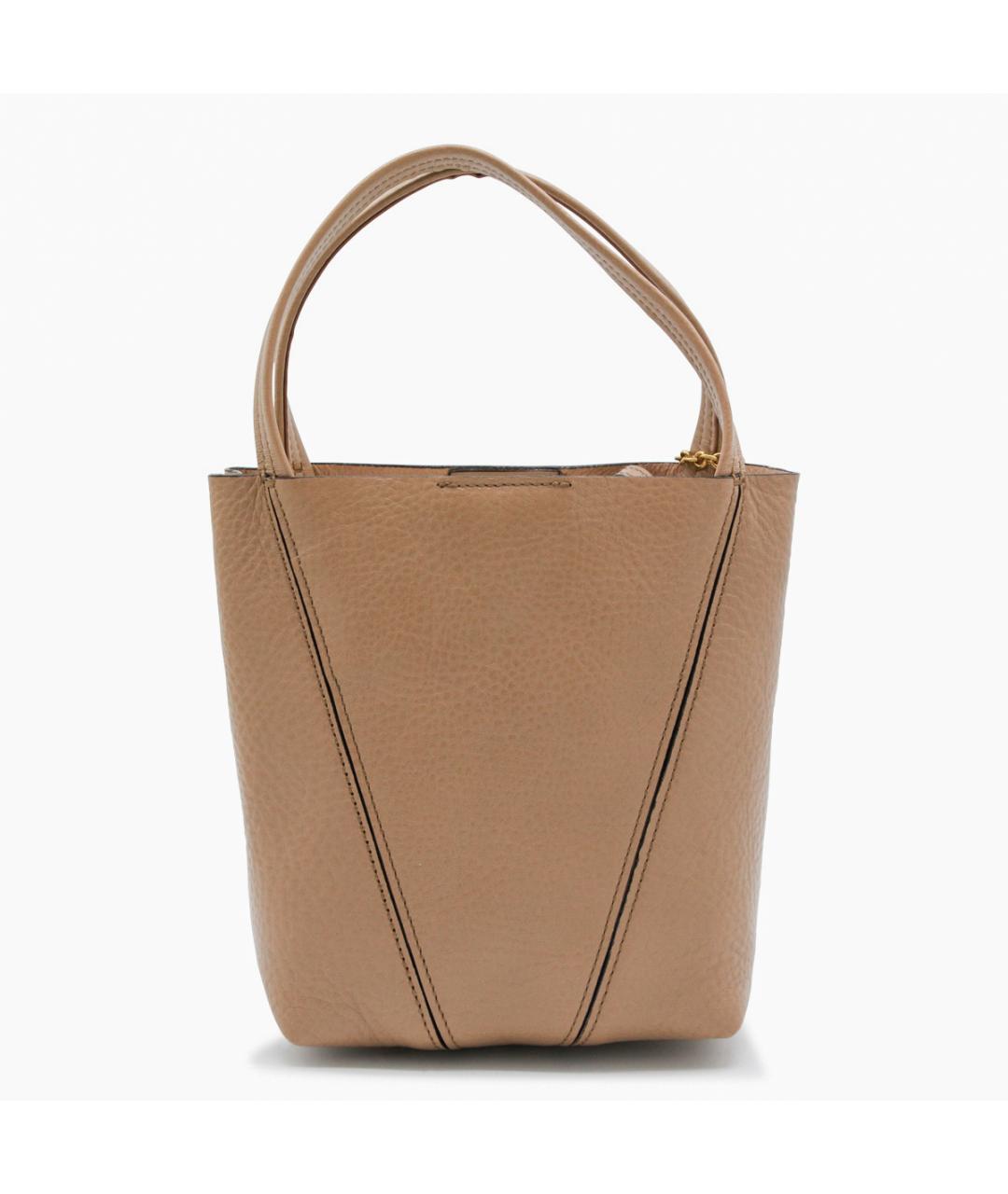 CHLOE Бежевая кожаная сумка тоут, фото 6