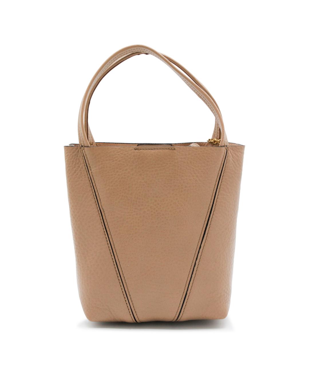 CHLOE Бежевая кожаная сумка тоут, фото 5