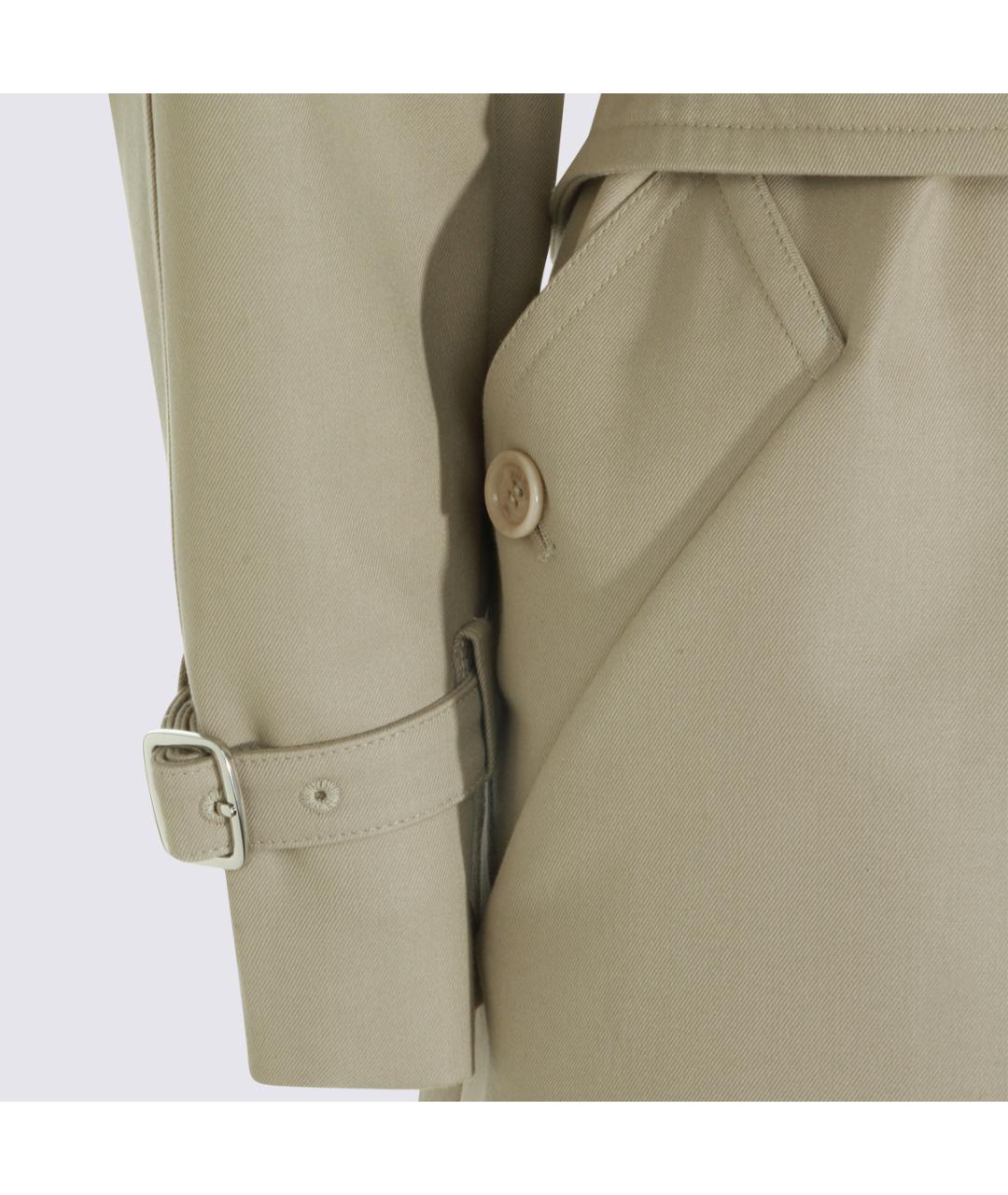 MAX MARA Бежевый хлопковый тренч/плащ, фото 4