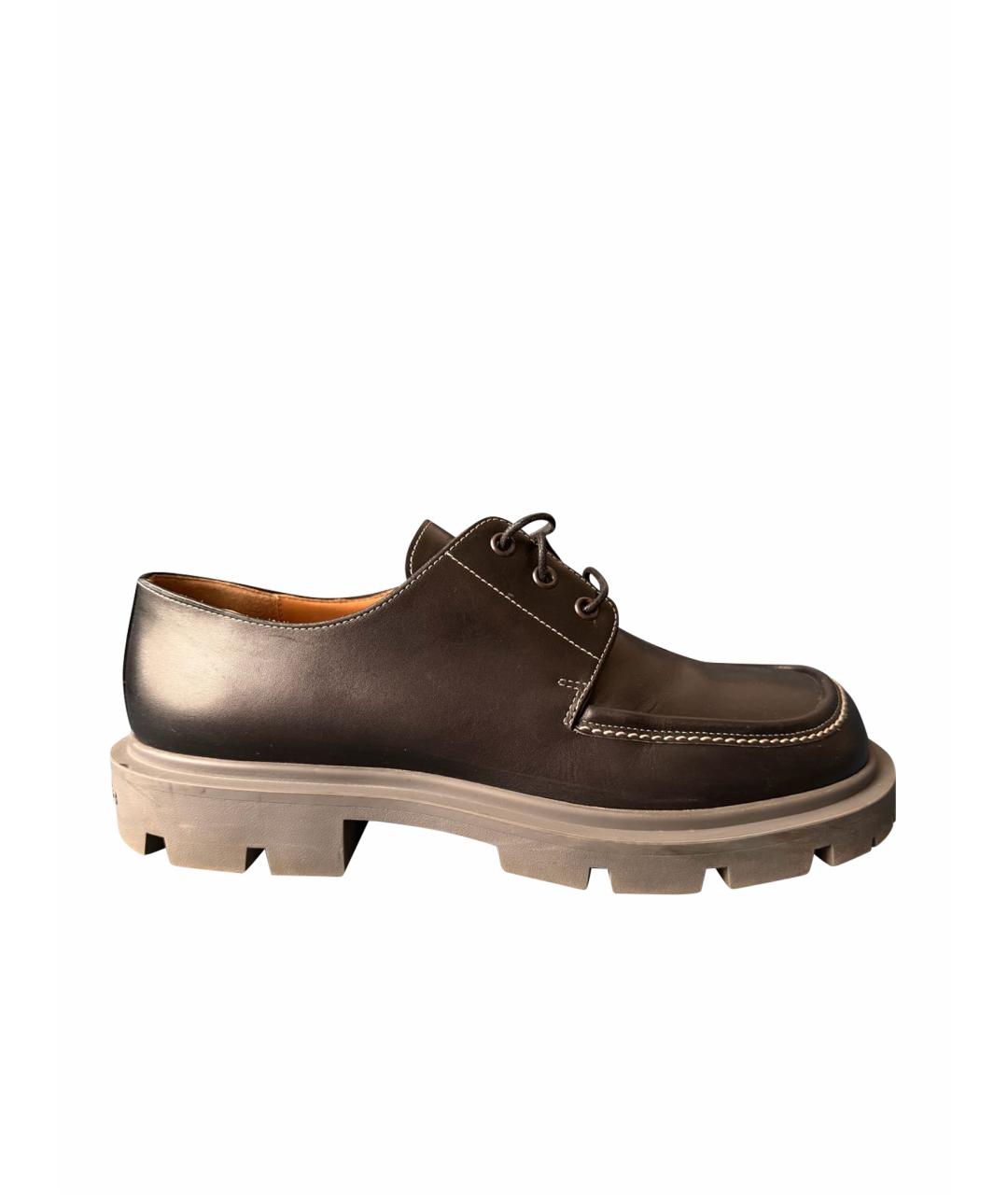 MAISON MARGIELA Черные кожаные низкие ботинки, фото 9