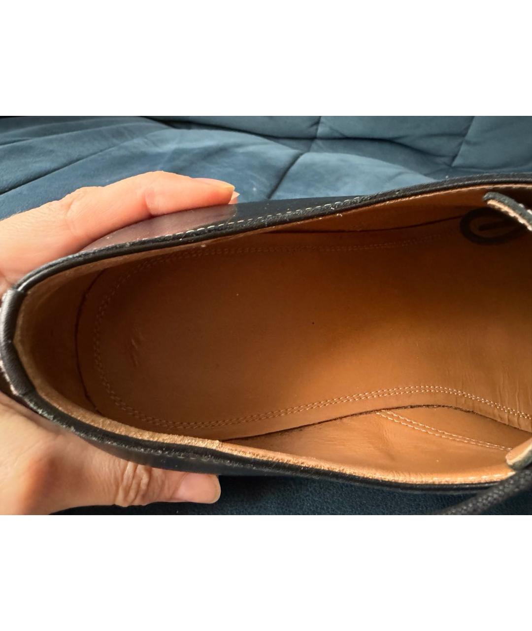 MAISON MARGIELA Черные кожаные низкие ботинки, фото 7