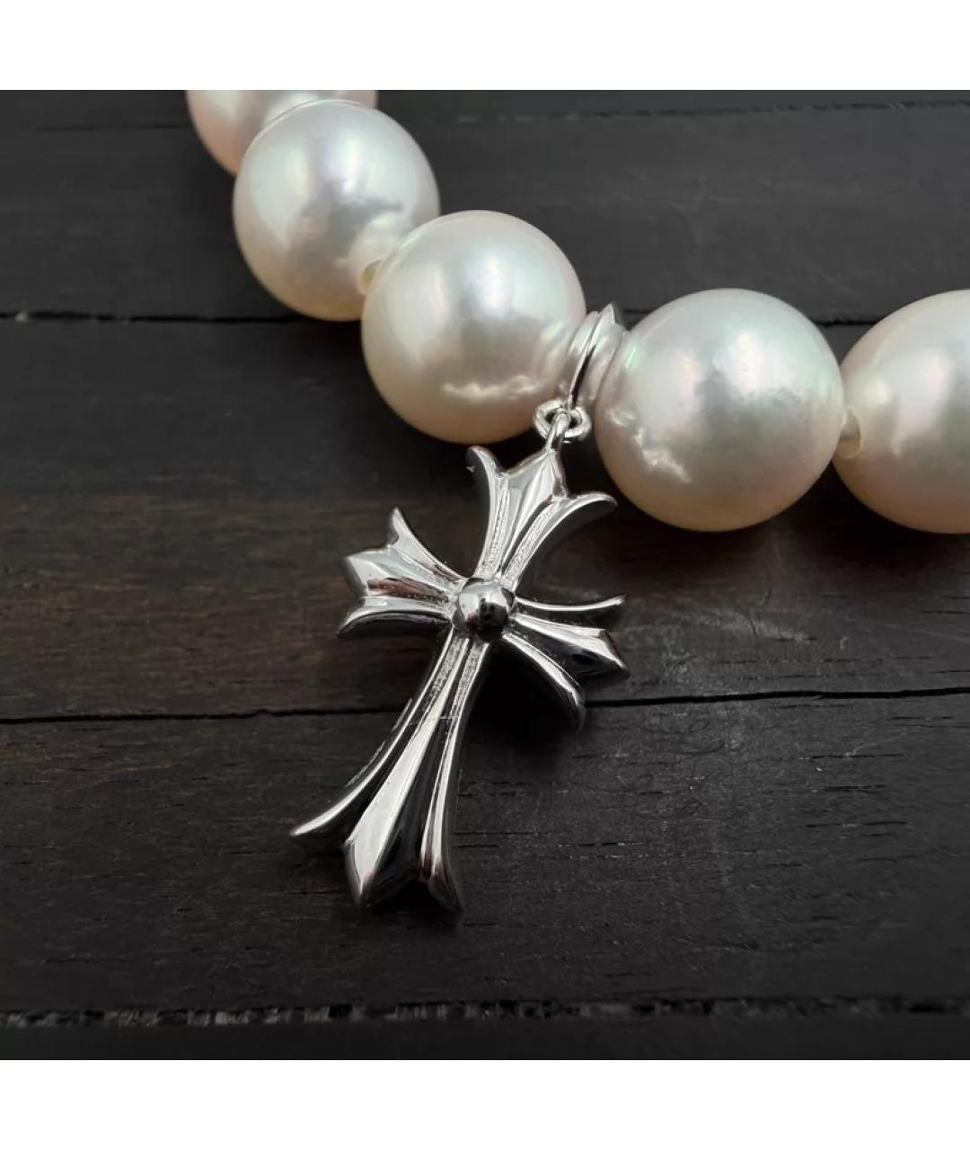 CHROME HEARTS Белый жемчужный браслет, фото 5