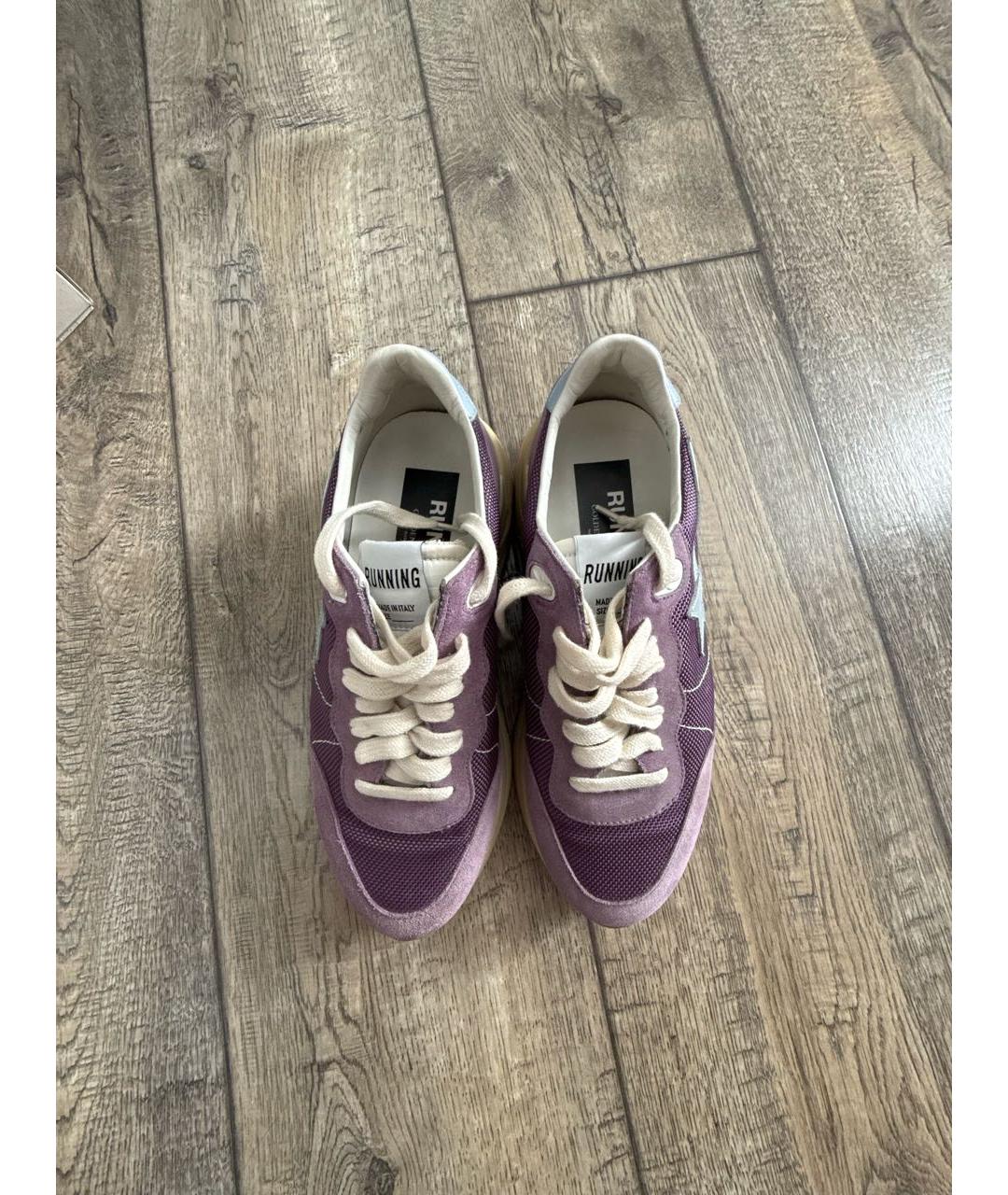 GOLDEN GOOSE DELUXE BRAND Фиолетовые замшевые кроссовки, фото 2