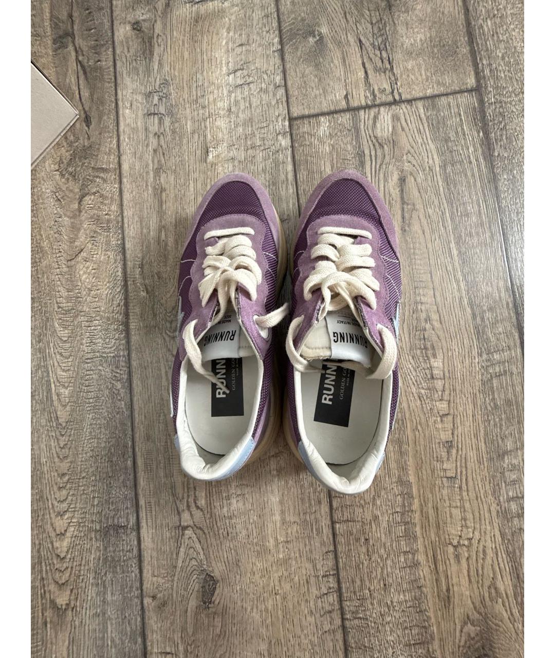 GOLDEN GOOSE DELUXE BRAND Фиолетовые замшевые кроссовки, фото 3