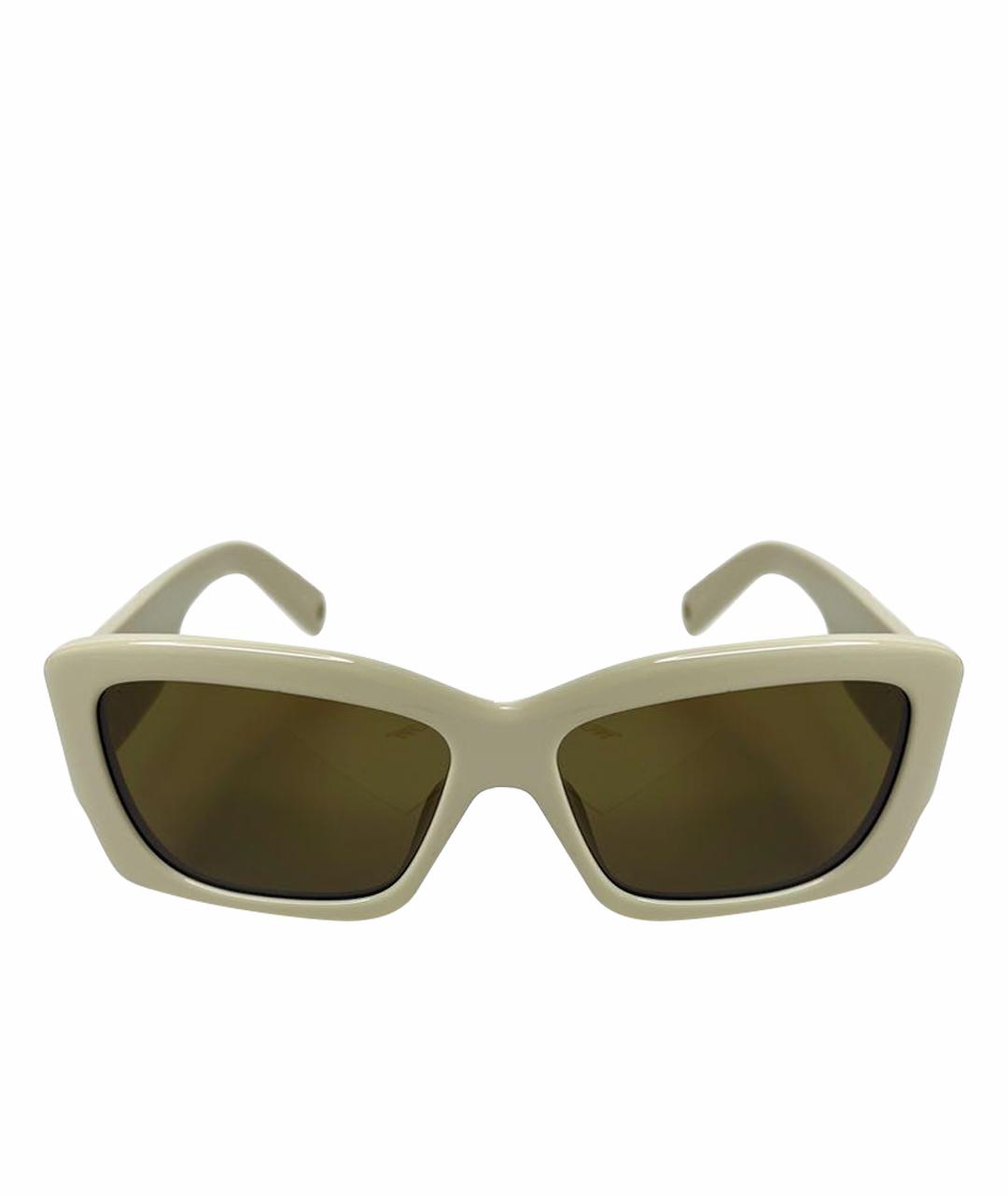 JACQUEMUS Бежевые пластиковые солнцезащитные очки, фото 1