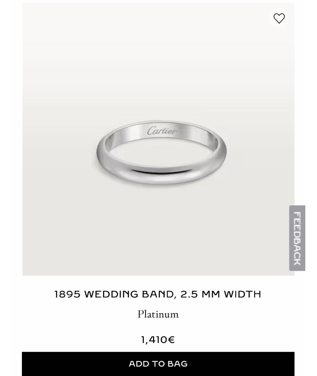 CARTIER Серое платиновое кольцо, фото 8