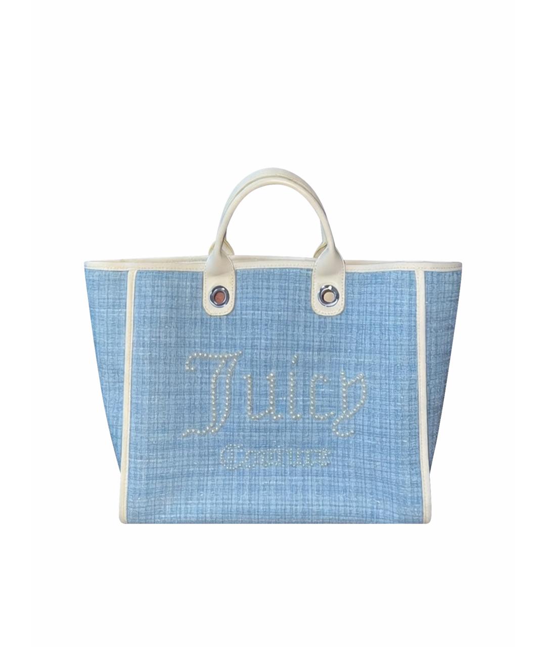 JUICY COUTURE Голубая сумка тоут, фото 5