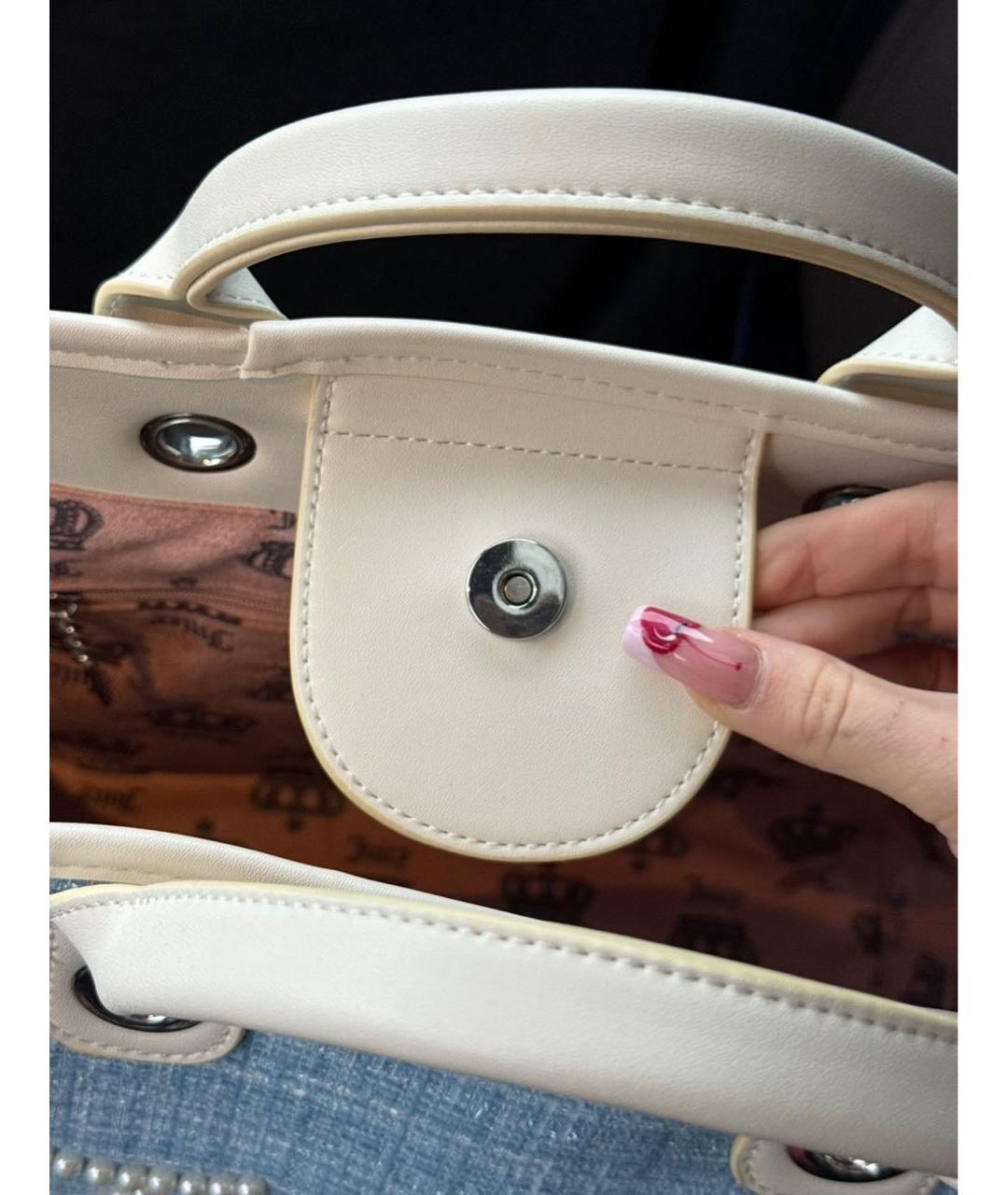 JUICY COUTURE Голубая сумка тоут, фото 3