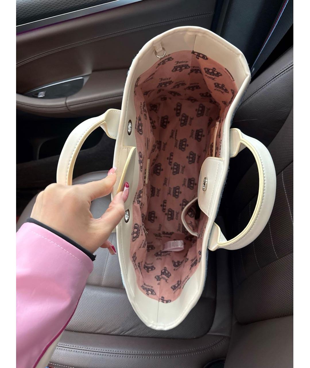 JUICY COUTURE Голубая сумка тоут, фото 4