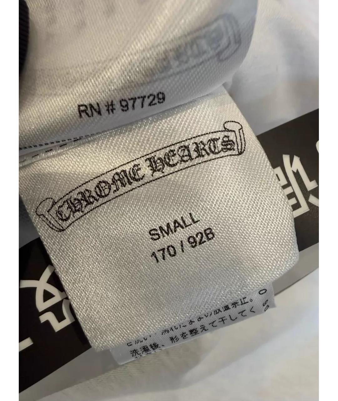 CHROME HEARTS Белая хлопковая футболка, фото 4