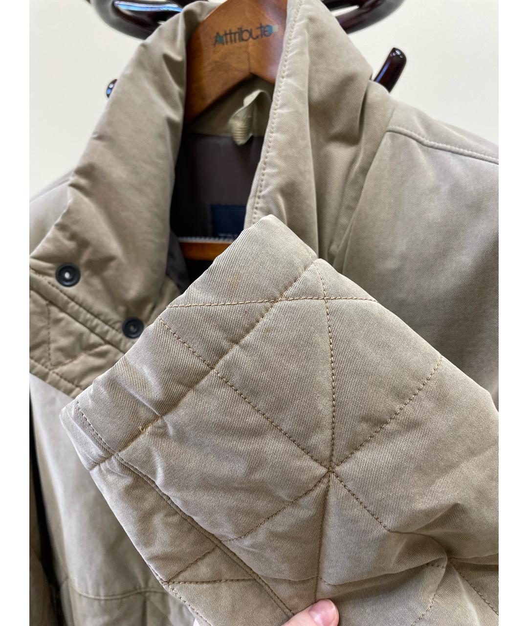 TRUSSARDI Бежевая хлопковая куртка, фото 5