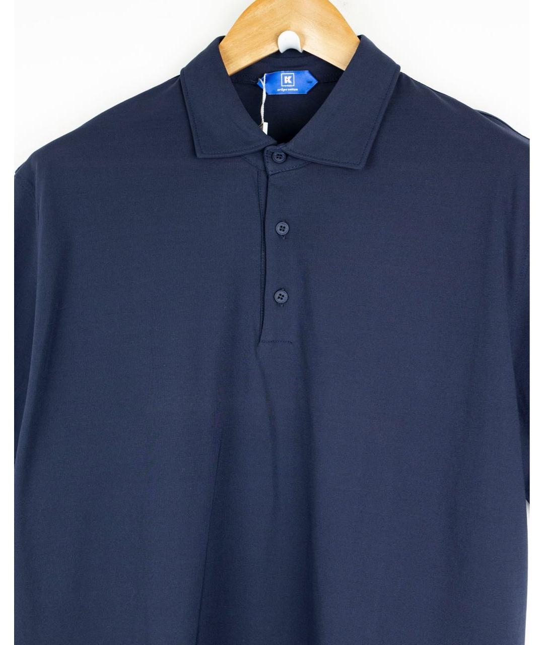 1017 ALYX 9SM Темно-синее хлопковое поло с коротким рукавом, фото 4