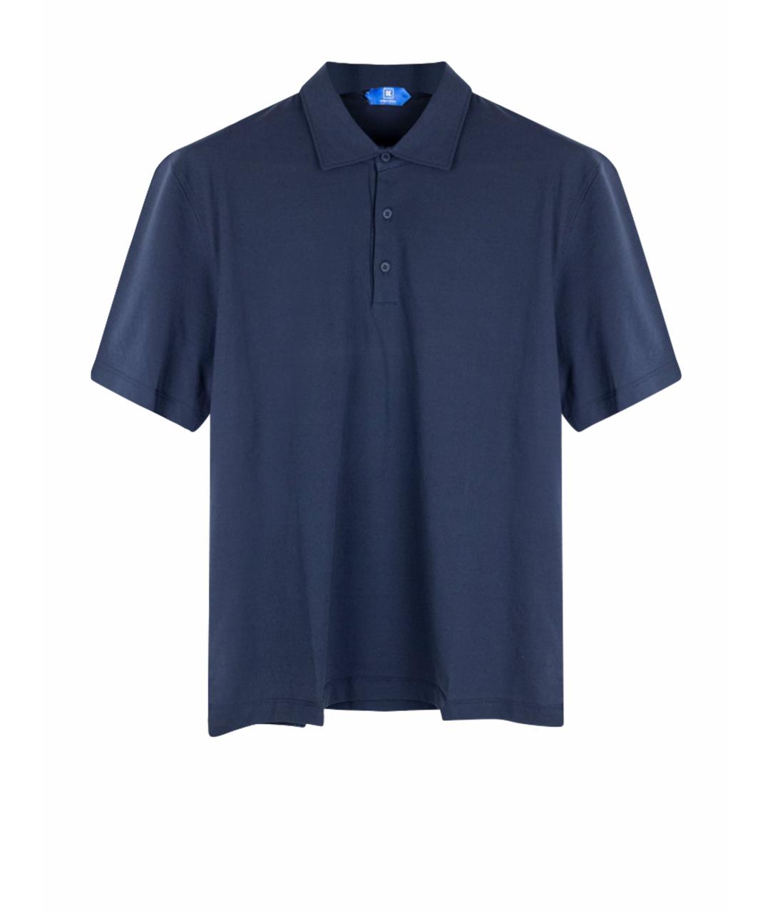 1017 ALYX 9SM Темно-синее хлопковое поло с коротким рукавом, фото 1