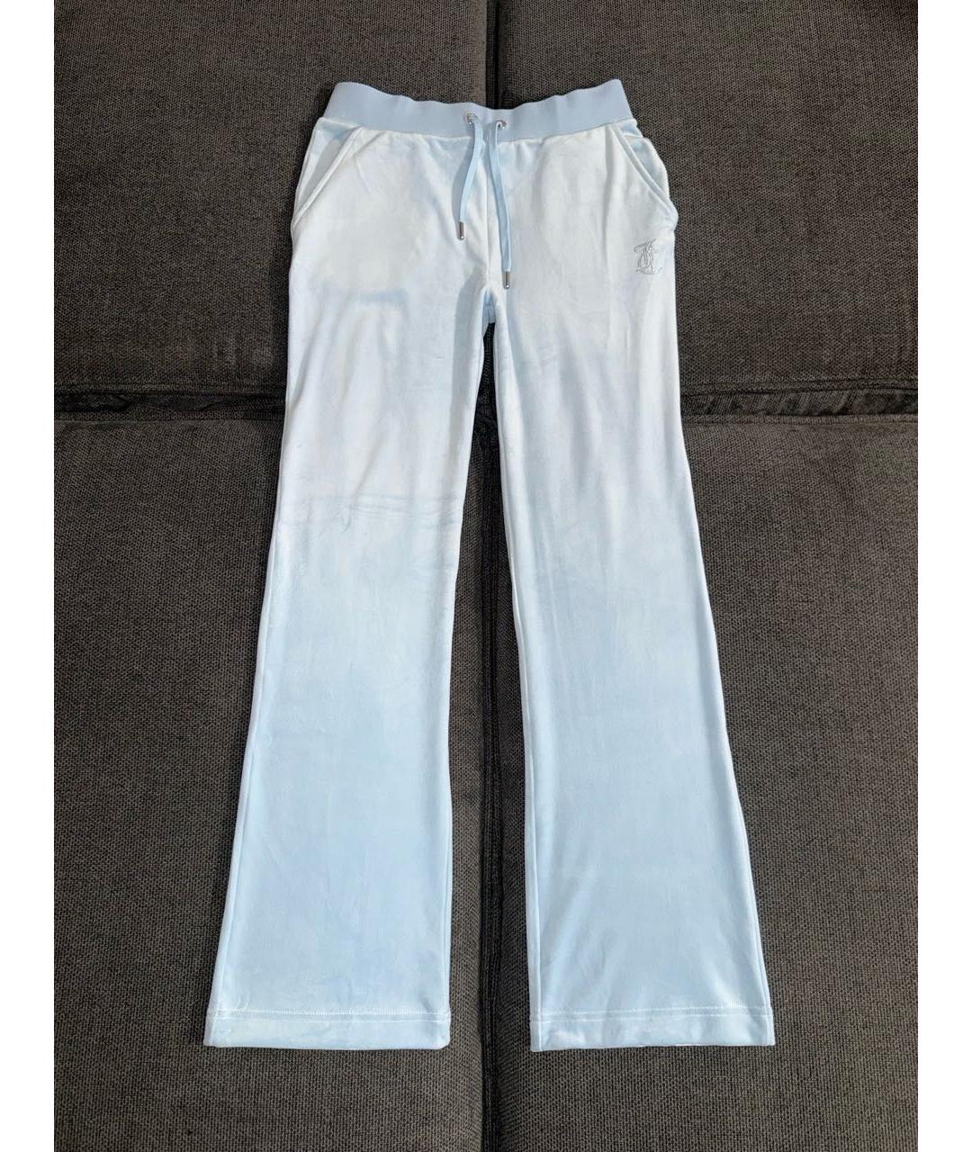 JUICY COUTURE Голубой велюровый костюм с брюками, фото 3