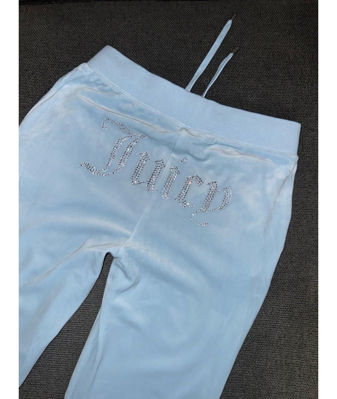 JUICY COUTURE Голубой велюровый костюм с брюками, фото 5