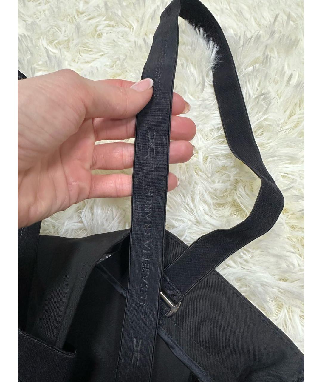 ELISABETTA FRANCHI Черные брюки широкие, фото 6