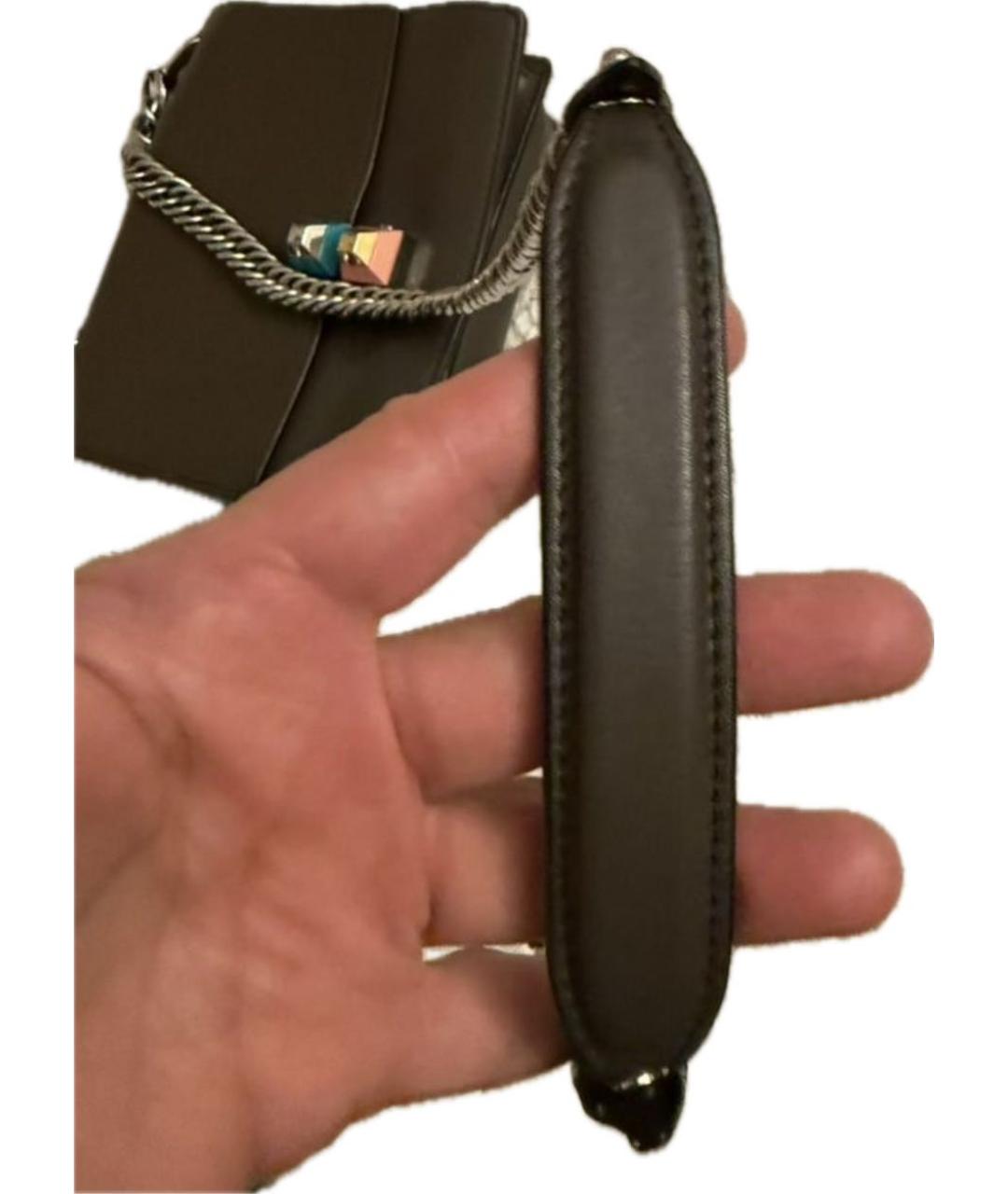 FENDI Коричневая кожаная сумка через плечо, фото 3