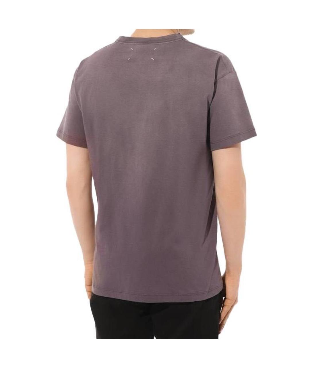 MAISON MARGIELA Фиолетовая хлопковая футболка, фото 2