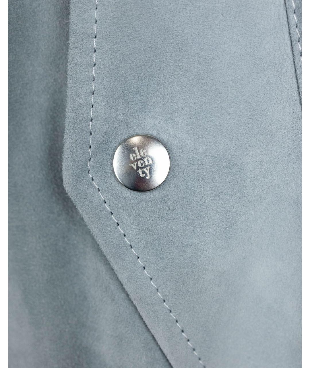 ELEVENTY Голубая замшевая куртка, фото 5