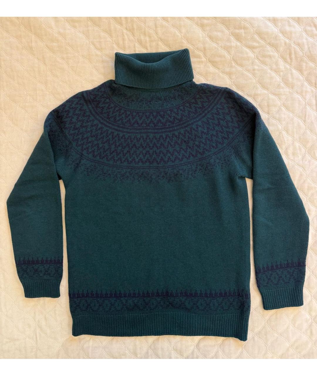 HUGO BOSS Зеленая шерстяная водолазка, фото 2