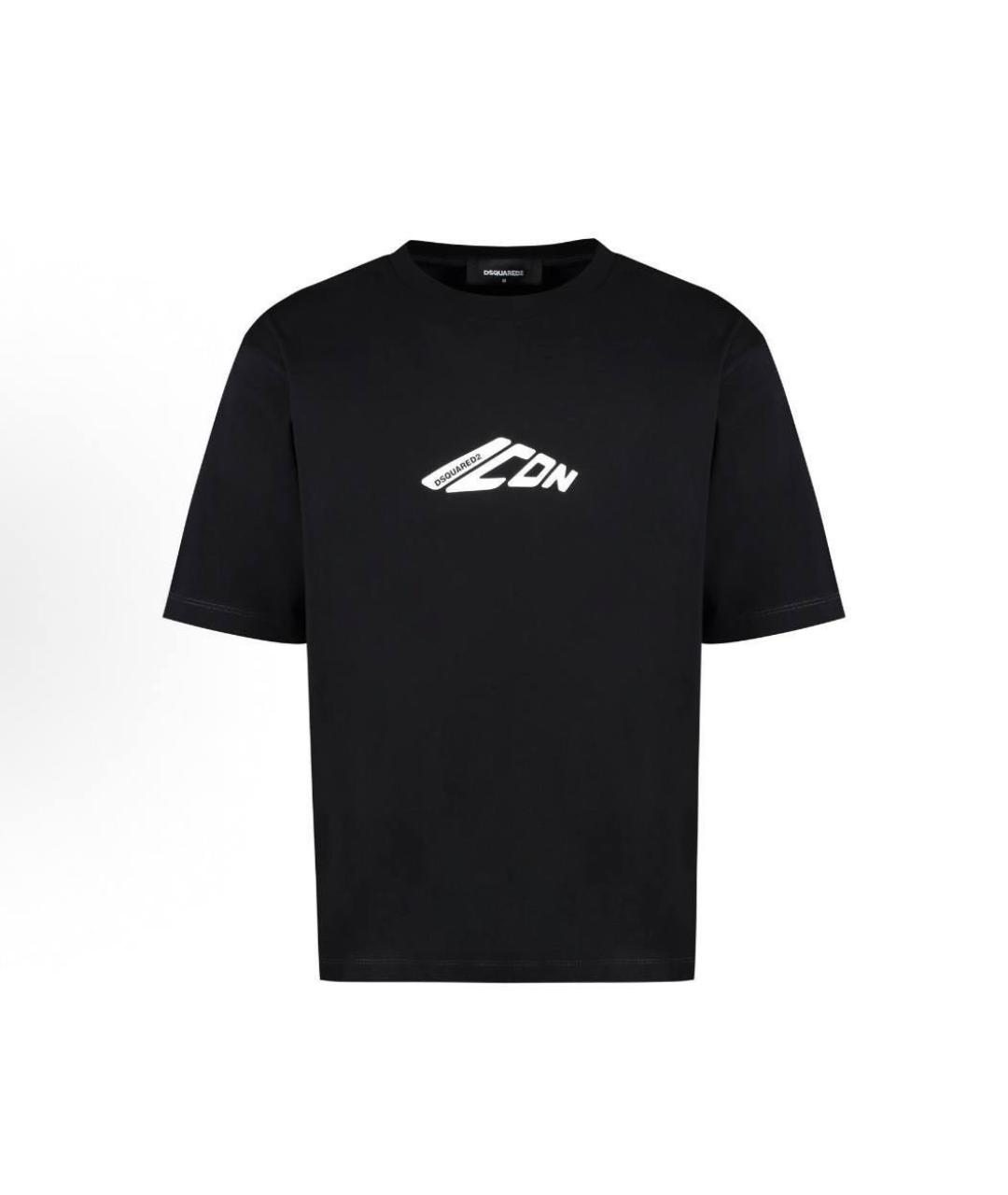DSQUARED2 Черная хлопковая футболка, фото 3