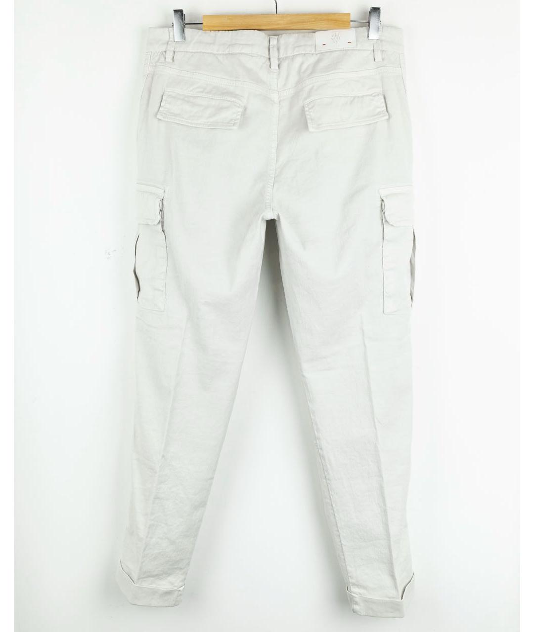 ELEVENTY Бежевые льняные повседневные брюки, фото 2