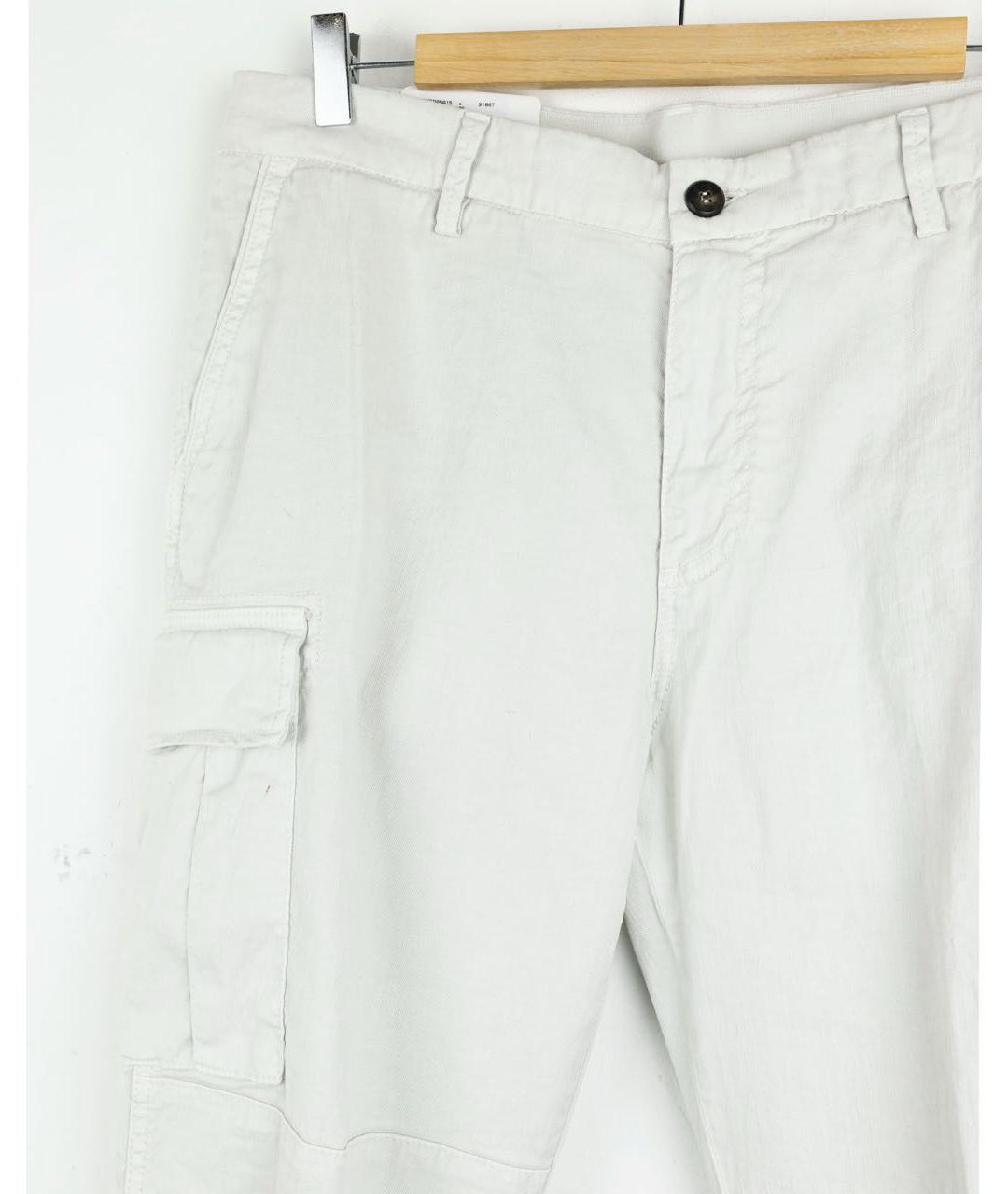 ELEVENTY Бежевые льняные повседневные брюки, фото 4