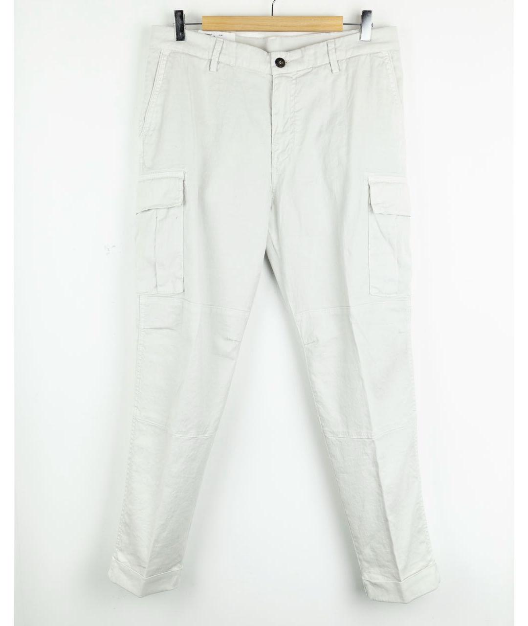 ELEVENTY Бежевые льняные повседневные брюки, фото 5